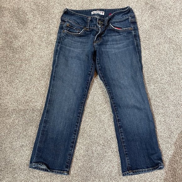 Red Engine Crop Jeans - Picture 1 of 2